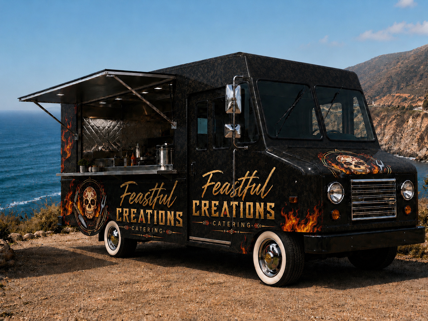 Feastful Creations 916 food truck on the Sacramento coast